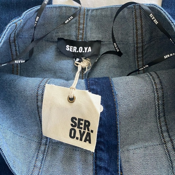 SER.O.YA Dark Blue Denim jumpsuit - Picture 6 of 11